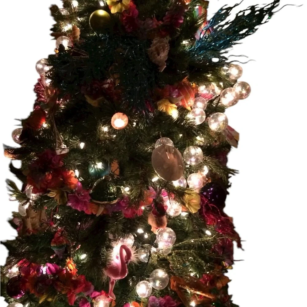 2 Strands of Iridescent  Kringle Cluster Bubble Lights